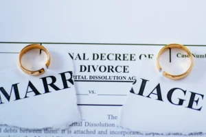 Divorce paperwork.