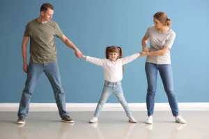 Parents fighting to gain custody of their child.